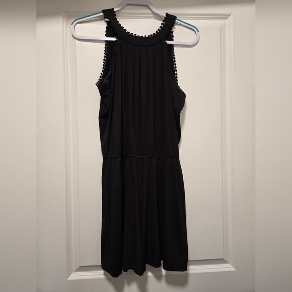 Maurices Pants - Maurice's Women's Open‎ Back Tie Black Romper - Size S